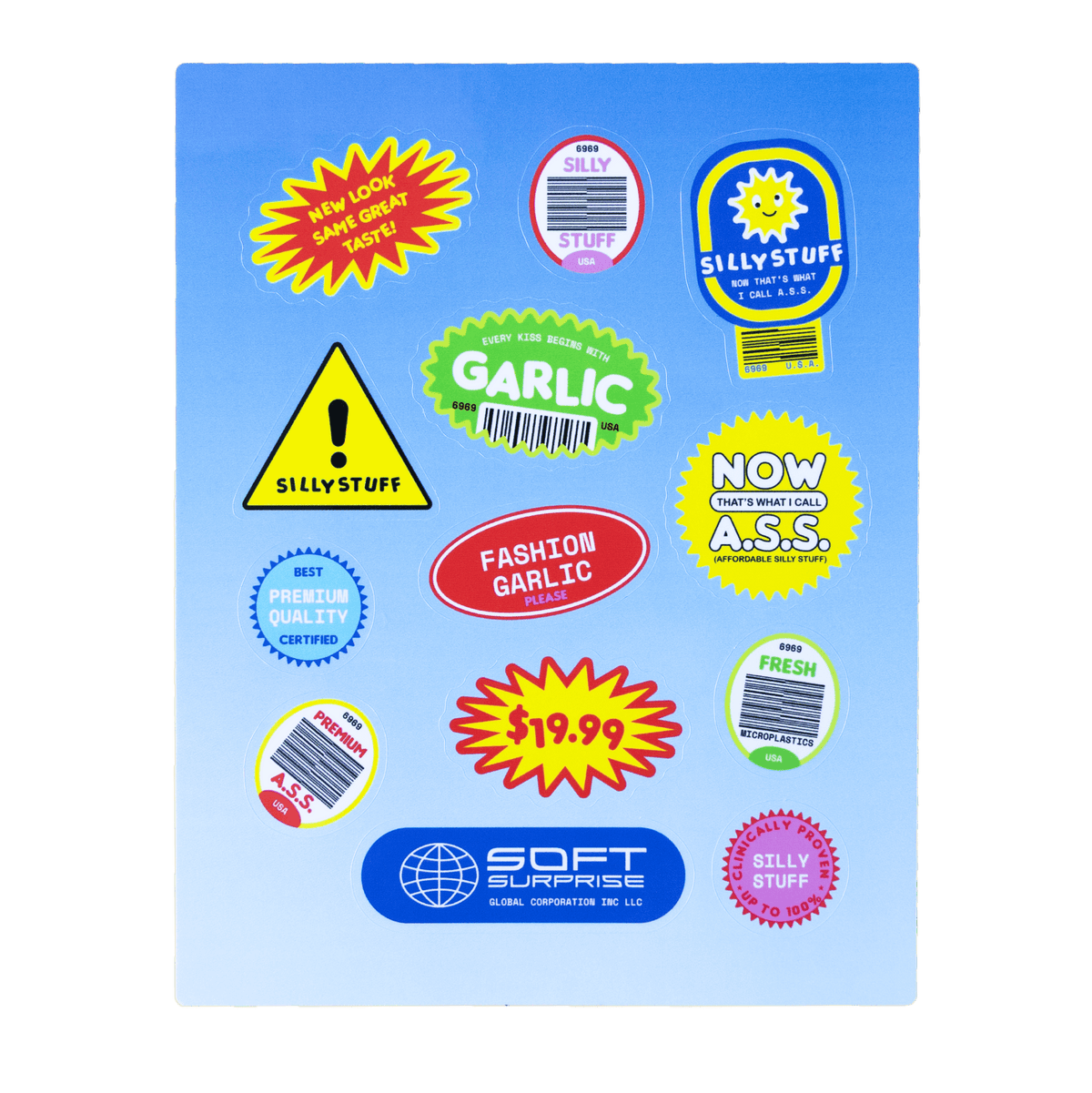 Itsmesilly Sticker Silly Sticker Sheet – Soft Surprise